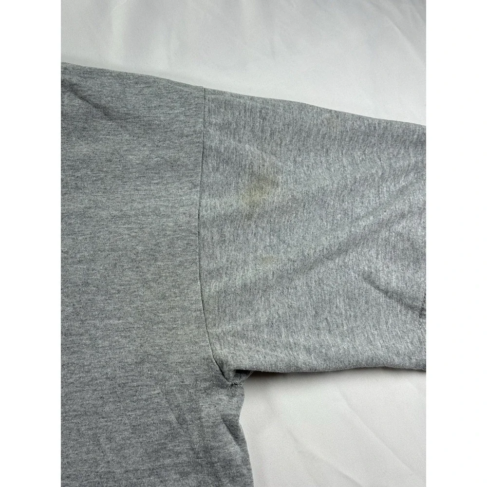 Vintage Adidas USA made athletic dept tee XL gray y2k Distressed shirt